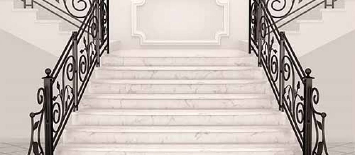 white stairs